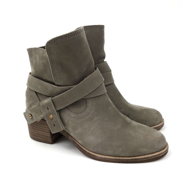 NEW UGG Elora Grey Suede Ankle Booties - Picture 5 of 8